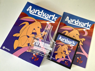 Aardvark para Atari 2600 y el trofeo de Atari Awards 2018