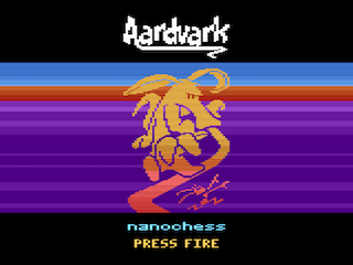 Aardvark for Atari 2600: Pantalla final de título