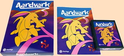 Aardvark for Atari 2600 box and cartridge