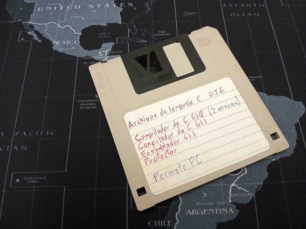 My floppy disk with my enhanced C compilers.