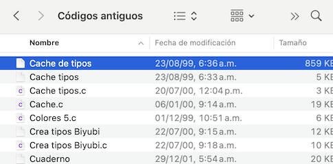 The typefaces cache file for my web browser.