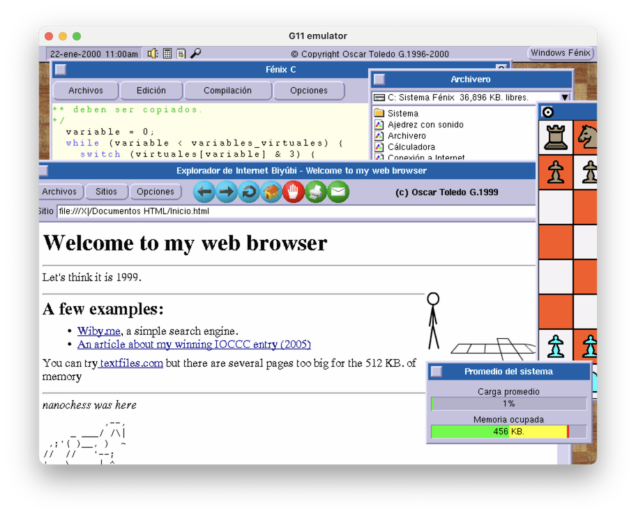 My emulated windowed operating system running in G11V2 (Am29000 homebrew computer)