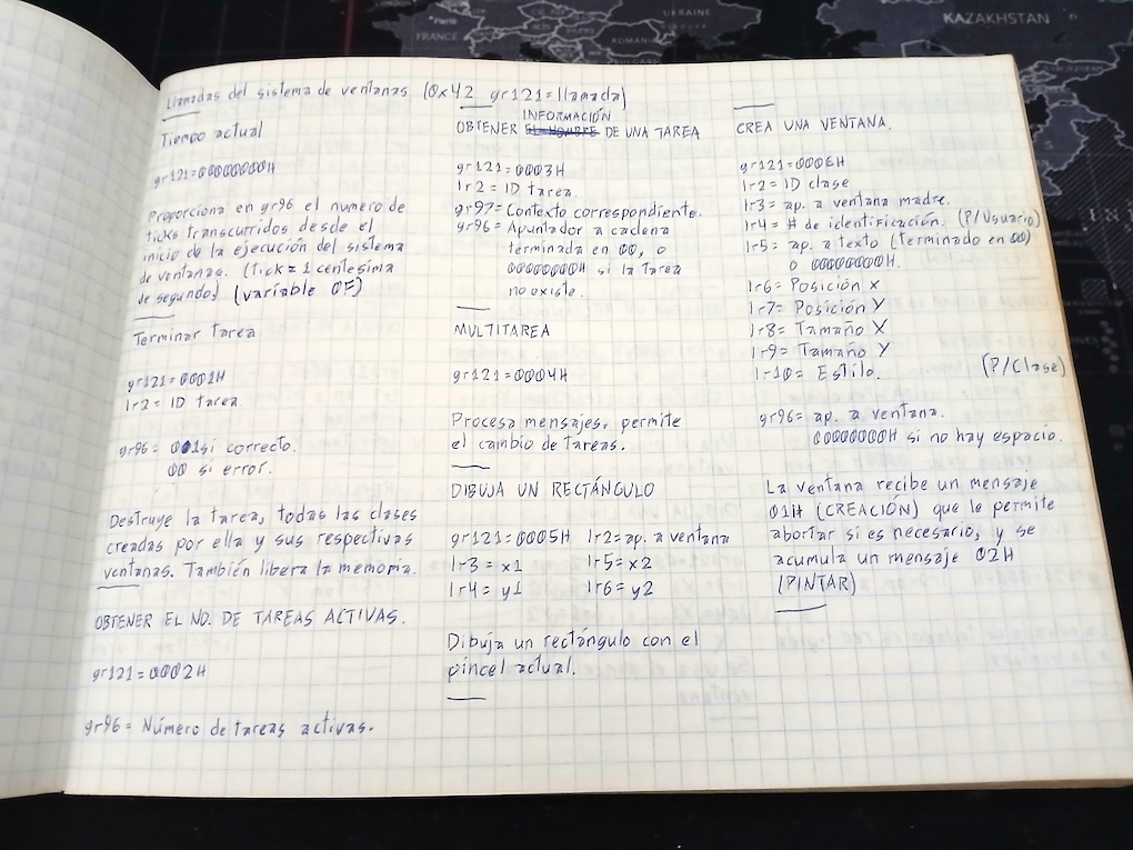 The specification of the first few functions of my windowing system.