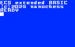 DRAW program for my ECS BASIC interpreter.