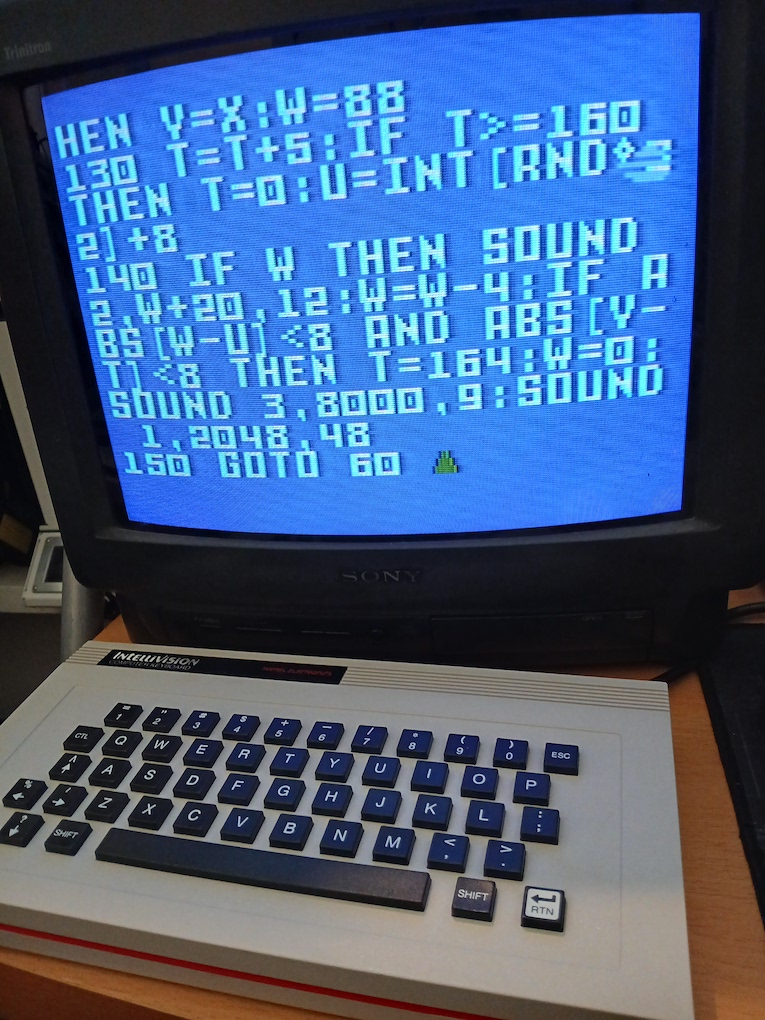 Partial listing of UFO Invasion on the Mattel Intellivision ECS