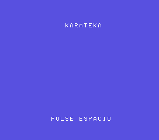 My Karateka game: Title screen